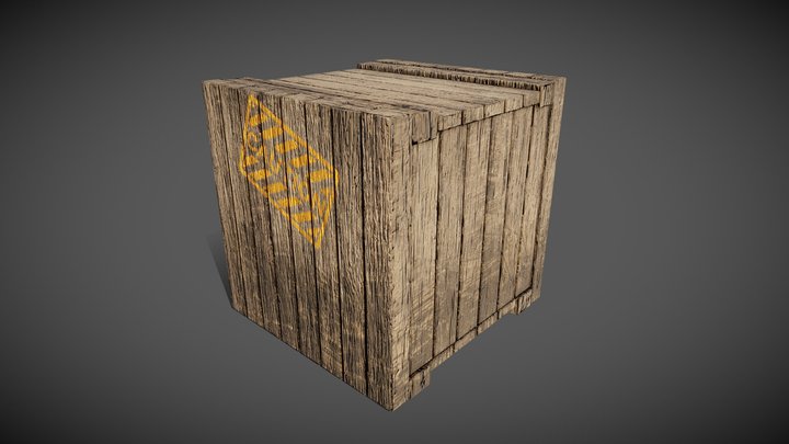 Wooden Crate 3D Model