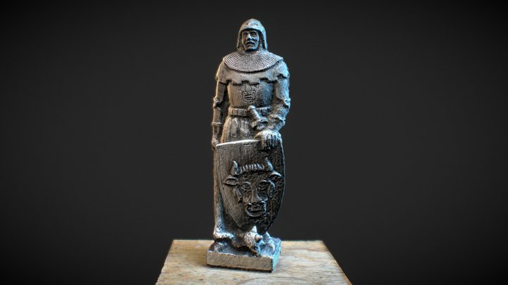 Medieval knight toy figure 3D Model