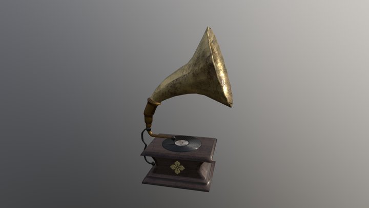 Gramophone Asset 3D Model