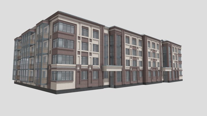 Residential apartment building 3D Model