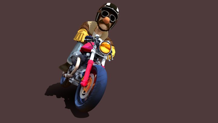 Raoul Adonf Guzzi 1100-left Turn – Modelo 3D gratuito STL