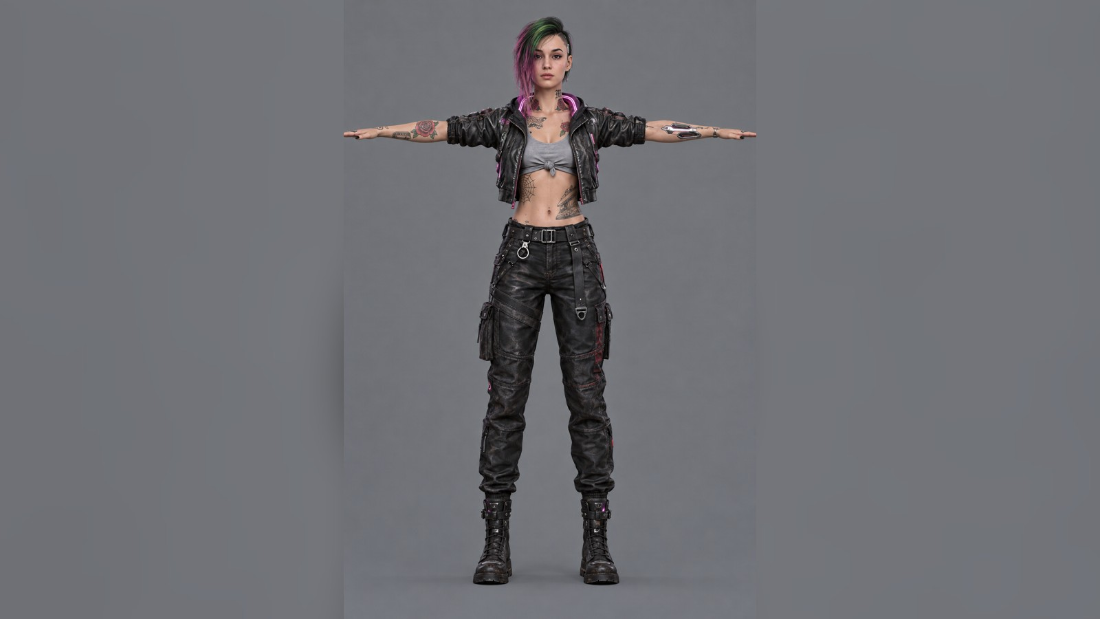 Judy Alvarez (Cyberpunk 2077) T-Pose 3D Model - Download Free 3D model ...