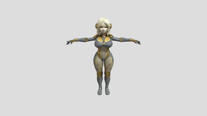 Cyber Warrior 3D Model