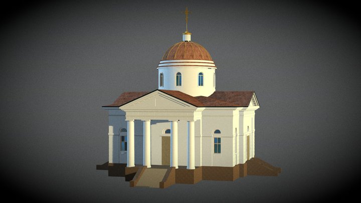 Cathedral of the Holy Nativity in Pryluky 3D Model