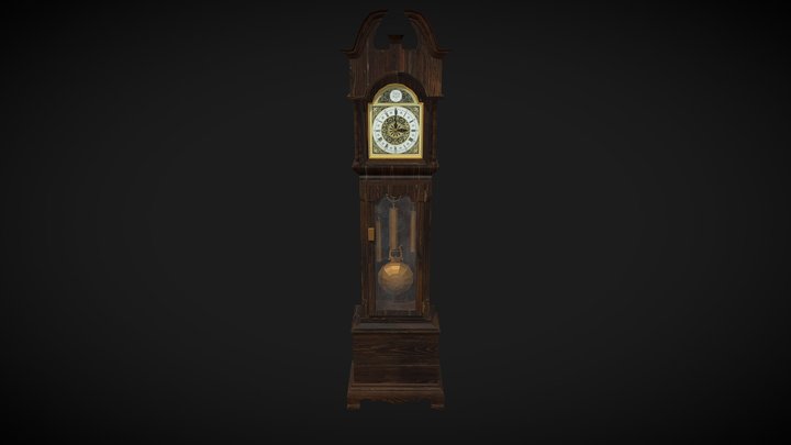 Grandfather Clock 3D Model