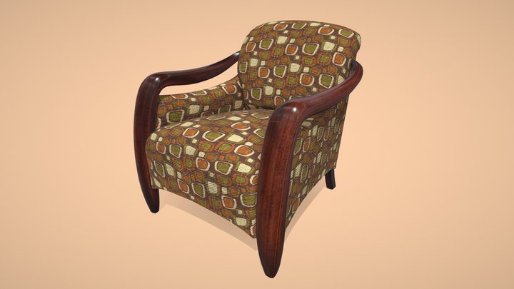 Macy's Modern Accent Armchair 3D Model
