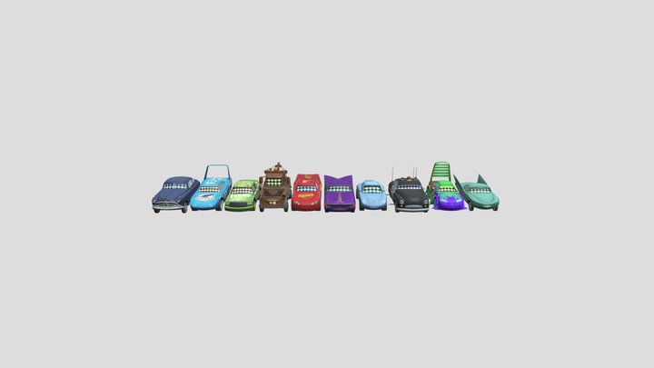 Cars Characters Wii Players 3D Model