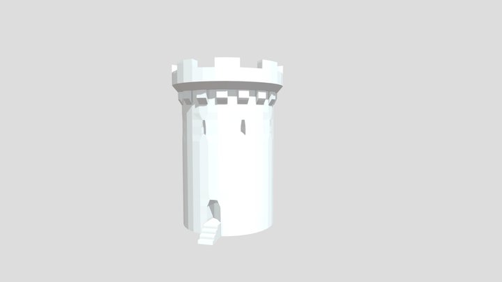 Low poly tower 3D Model