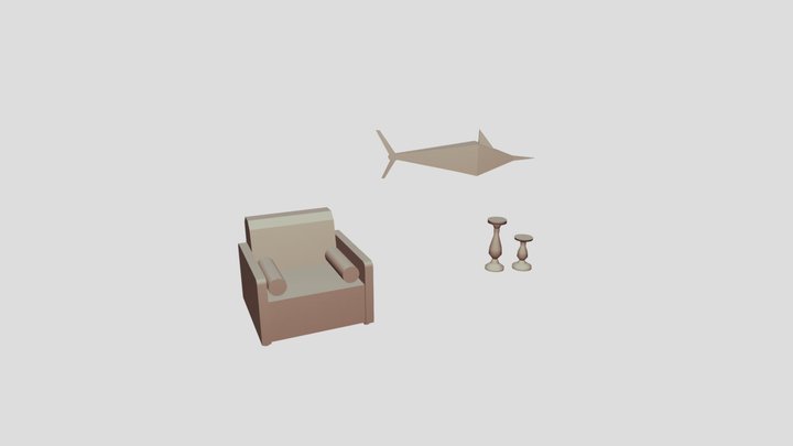 3 объекта 3D Model