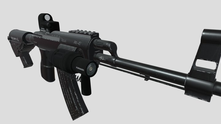 Gun AK-47 Upgrade 3D Model