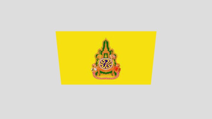 thai king flag 3D Model