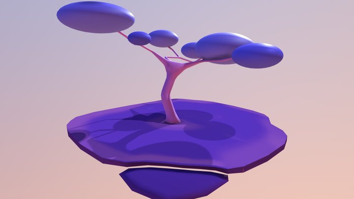 Purple tree 3D Model