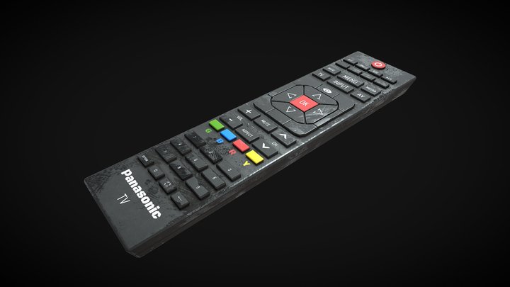 TV Remote 3D Model