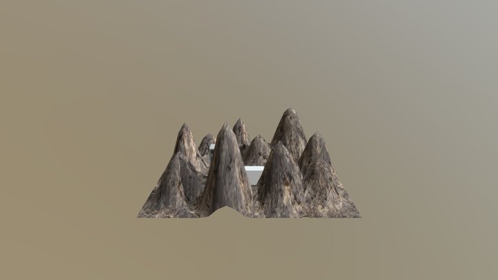 City In Mountain45623 3D Model