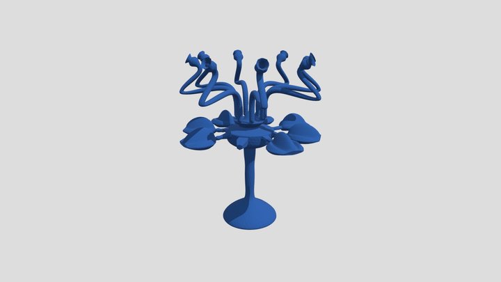 AlienPlantwithleaves 3D Model