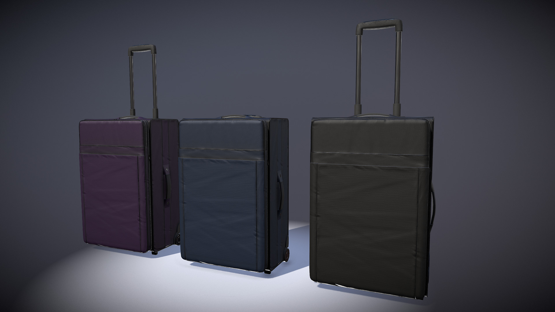 3D model luggage_10 - This is a 3D model of the luggage_10. The 3D model is about a couple of suitcases.