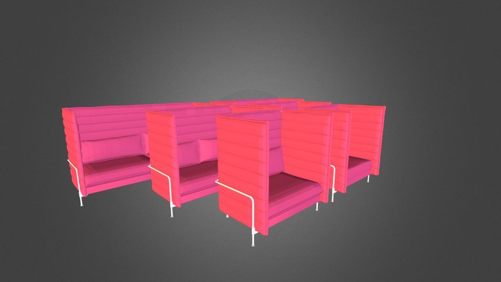 Alcove Highback Sofa 3D Model