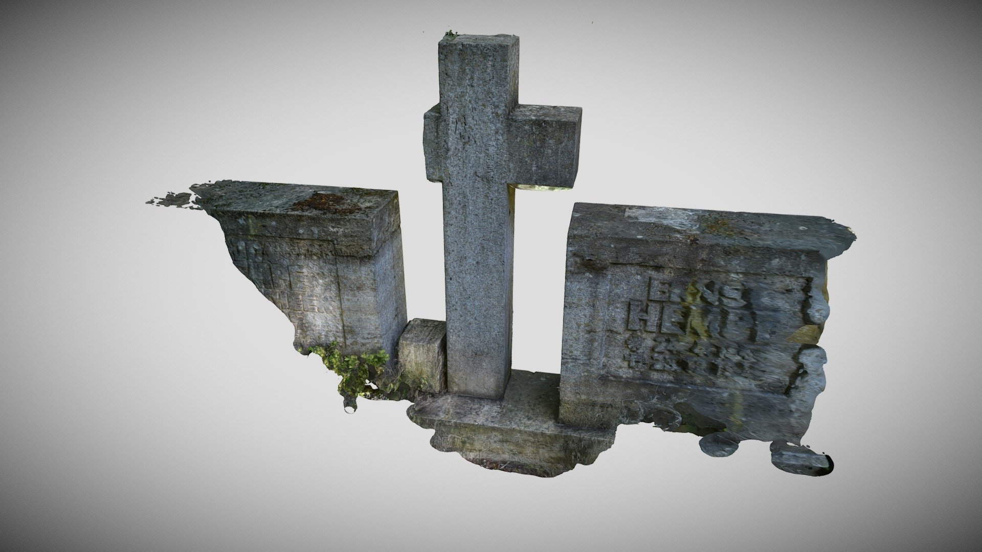 Gravestone - Broken Cross — Sketchfab embed 3D viewer