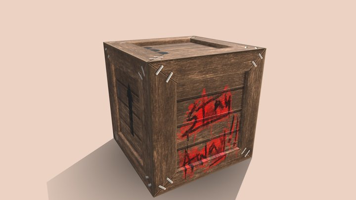 Textured Crate 3D Model