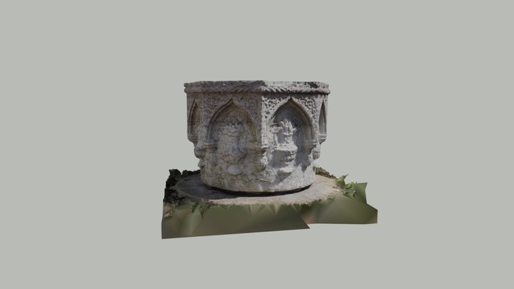 Earl Hall Stone Planter (or former fountain) 3D Model