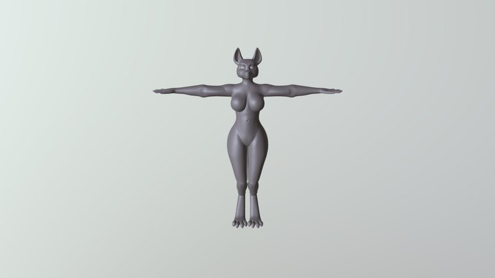 Fox Anthro Model 2nd Draft 3D Model