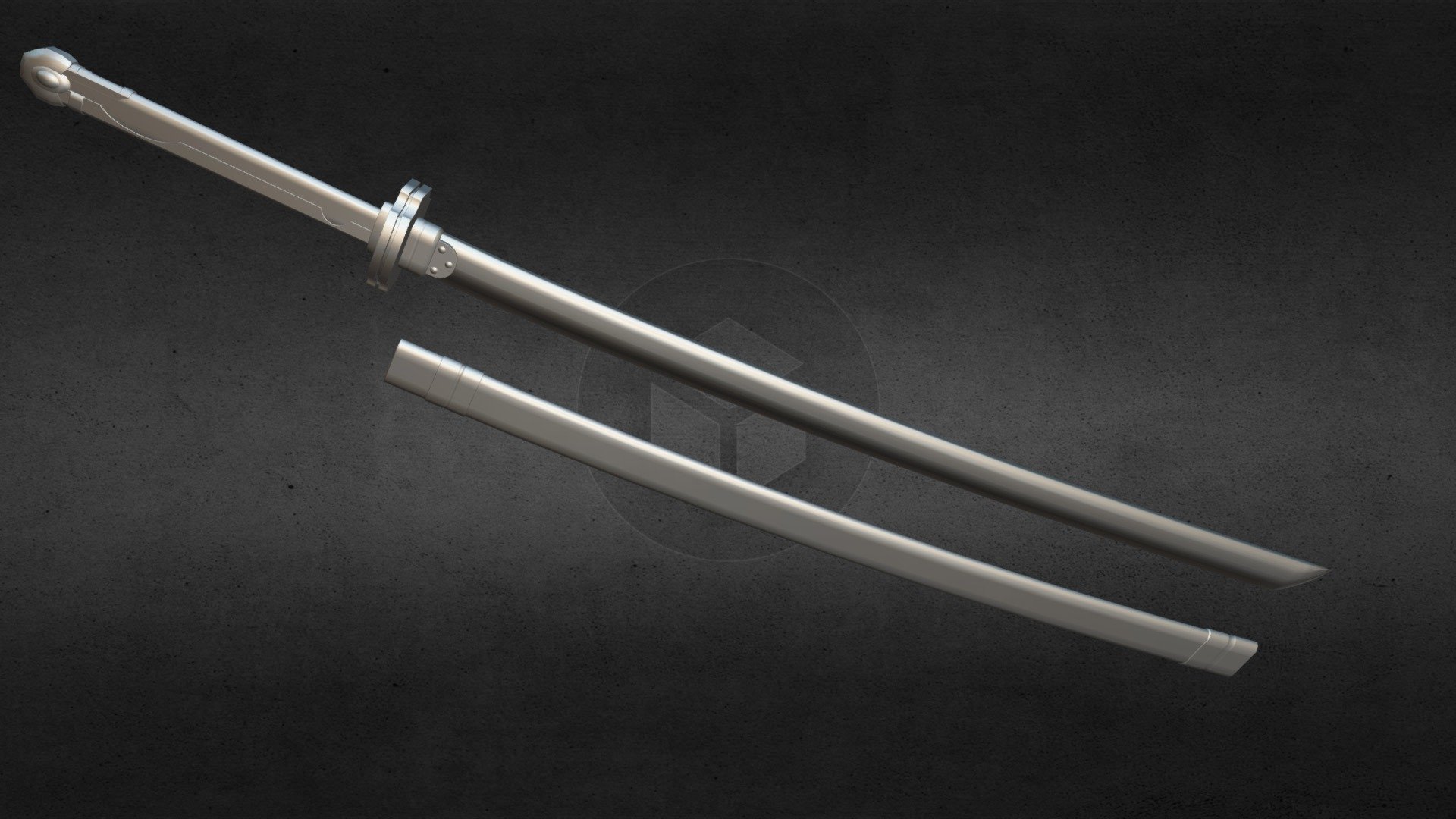 Asuramaru Katana (Owari no - 3D model Blender swordification (@3dmacoyzkie) [292e8cd]