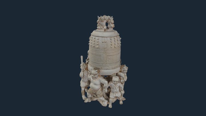 Netsuke Japanese Beehive Cage 3D Model
