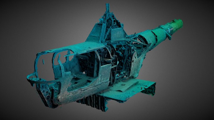 Helicopter Wreck 3D Model