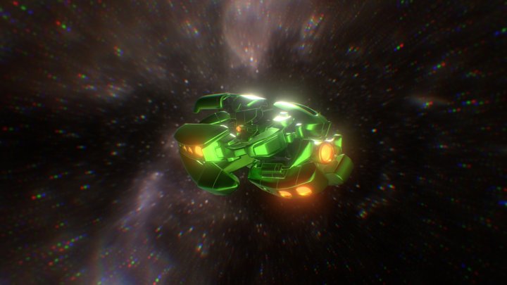 FTL Zoltan Adjudicator Starship 3D Model