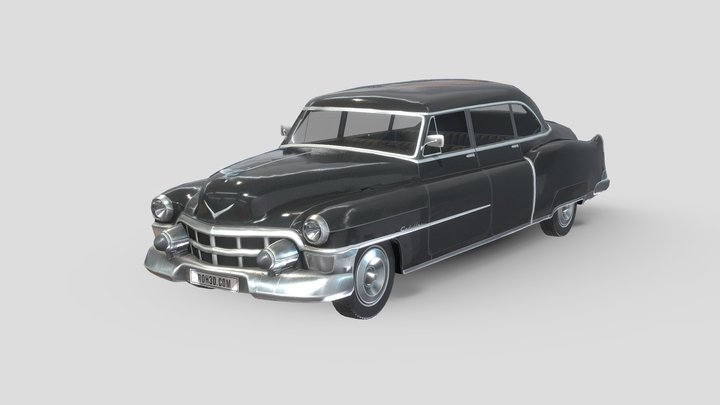 Low Poly Car - Cadillac 75 Sedan 1953 3D Model