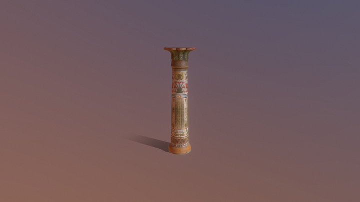Egyptian pillar 3D Model