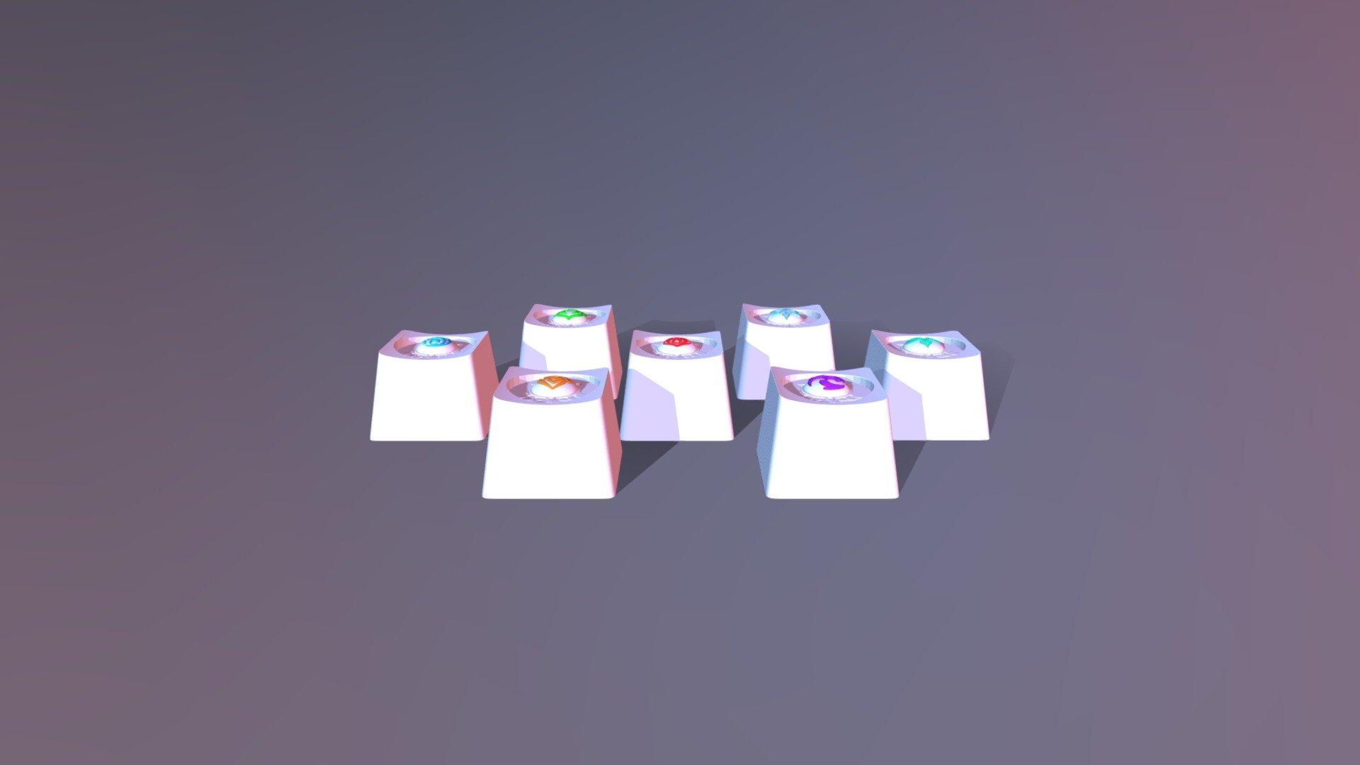Genshin Inpack keycaps for 3D print