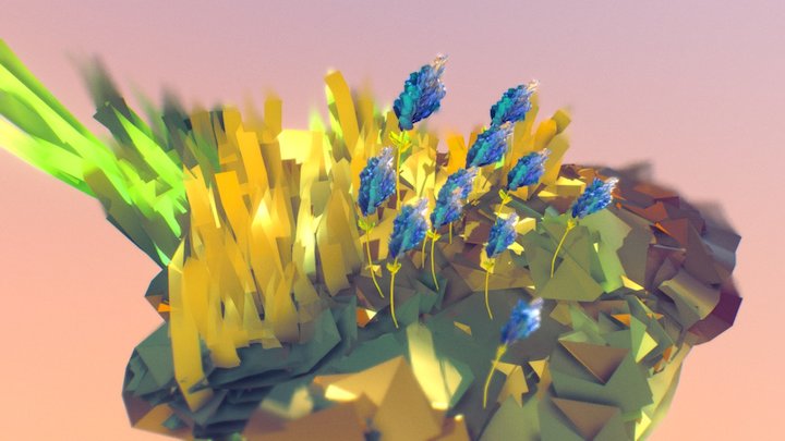 Quill VR Texas Bluebonnets 3D Model