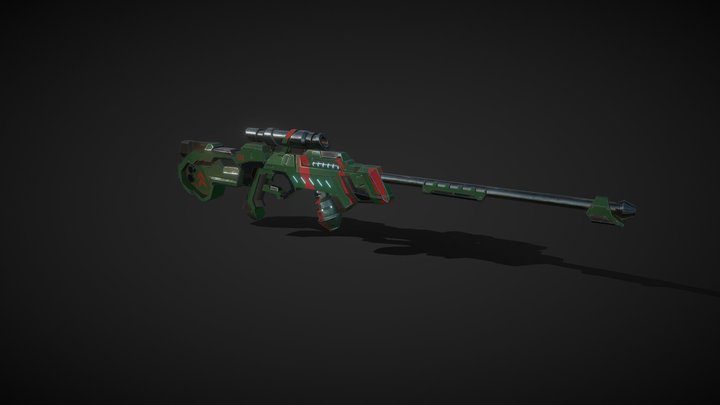Futuristic Sniper Rifle 3D Model