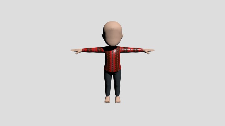 Boy Base Mesh 3D Model - Low-poly 3D model 3D Model