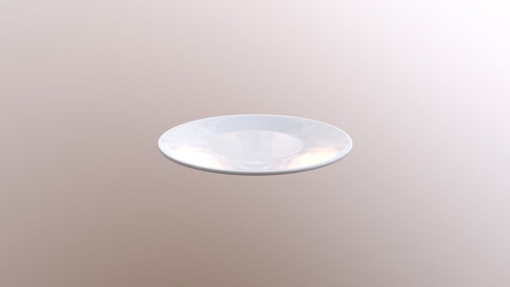 High Poly Plate 3D Model