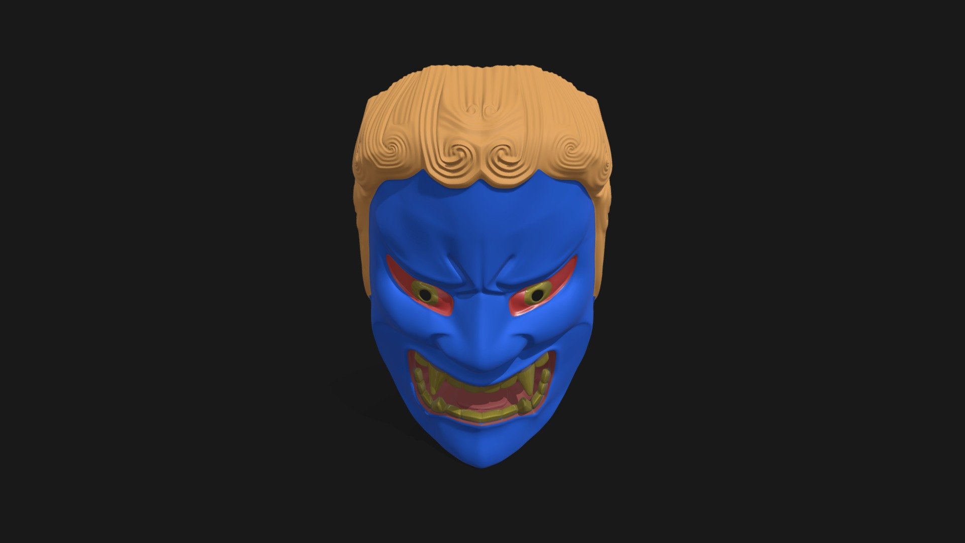 Japanese Noh Mask "Fudo" — Sketchfab embed 3D viewer