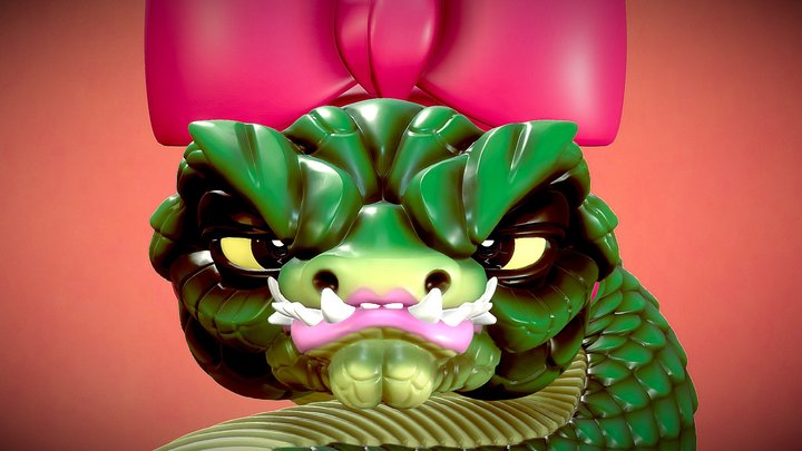 Symbol of New Year 2025 - Gadina Snake 3D Model