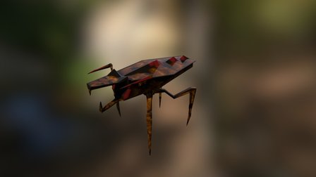 Low-Poly Alien Bug 3D Model