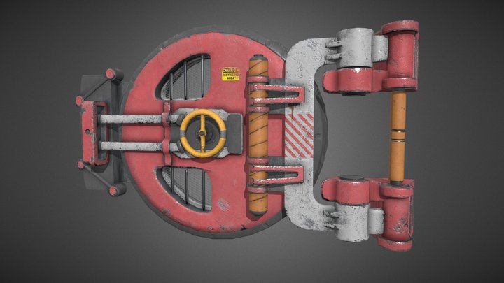 Sci-fi Hatch door 3D Model