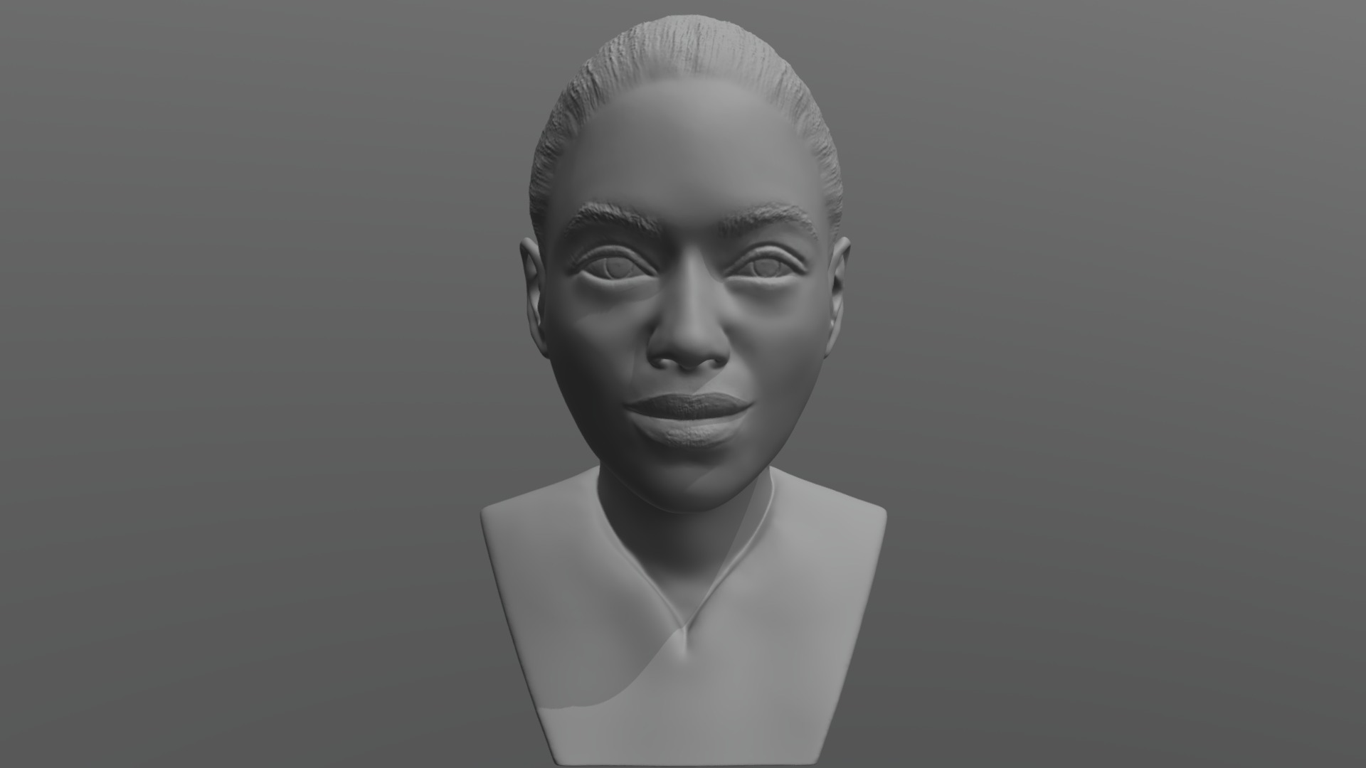3D model Beyonce Knowles bust for 3D printing - This is a 3D model of the Beyonce Knowles bust for 3D printing. The 3D model is about a person with a white headdress.