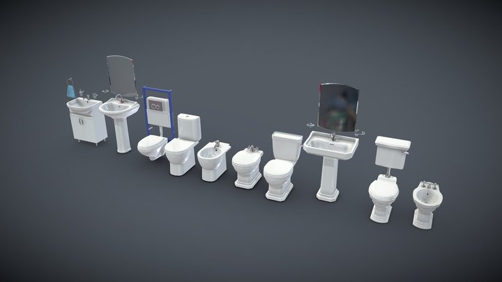 Toilet Sink 3D Model