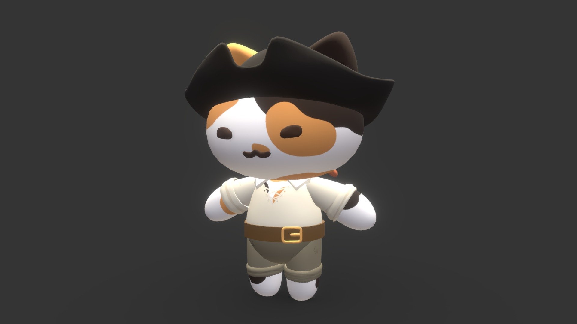 Purret the Cat Pirate - 3D model by Jesca (@jescavandijk) [294001b ...