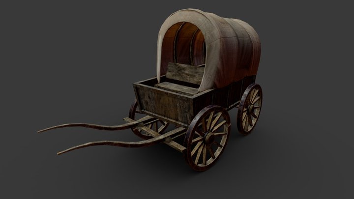 Wild West Wagon 3D Model