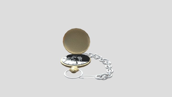 Golden Pocketwatch 3D Model