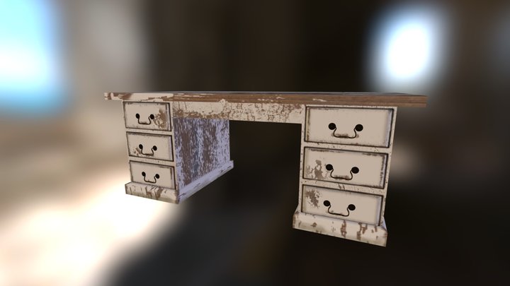 Worn Desk.zip 3D Model