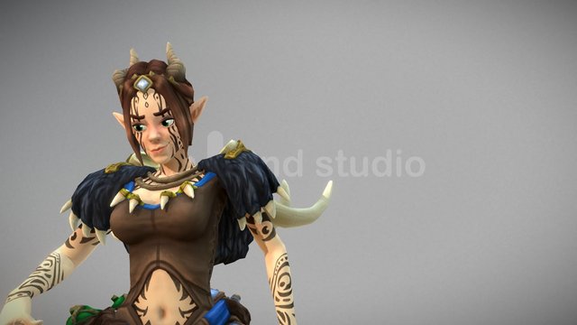 Cornelia The Druid - BattleSouls Character 3D Model