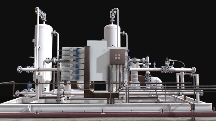 Compression Skid Industrial Prop 3D Model