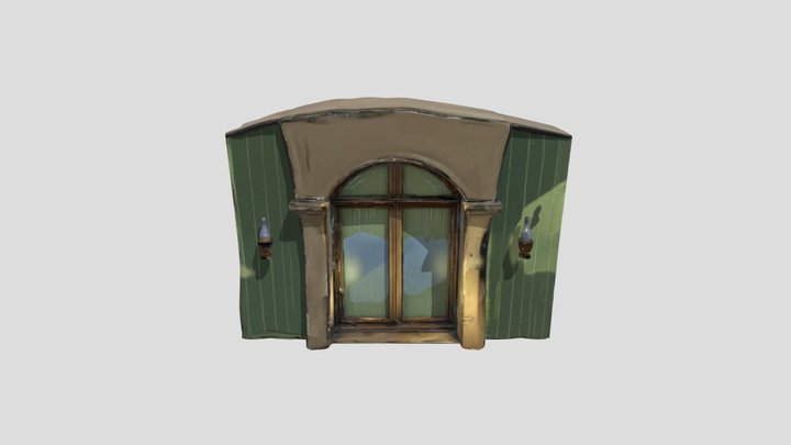 Arched Window Reflection 3D Model