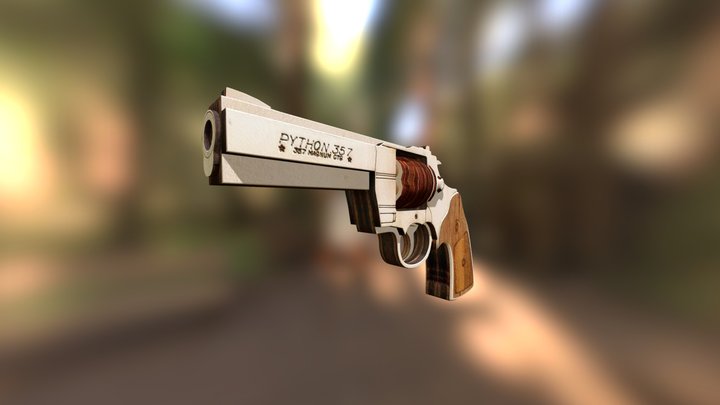 Wooden Magnum Python 3D Model